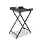Homeroots Gray Aluminum Indoor Outdoor Tray Table 372274 - alternate 1